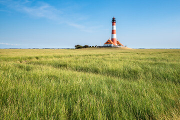 Wall Mural - westerheversand lighthouse, westerhever, nordfriesland, schleswig-holstein, germany