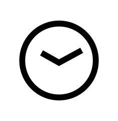 Sticker - Simple logo illustration of a clock isolated on a white background