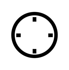 Sticker - Simple logo illustration of a clock isolated on a white background