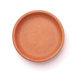 Sticker - Top view of empty round clay baking pan