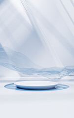 Poster - Bright room with water inside, 3d rendering.