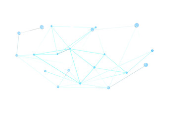 Neural network concept. Connected cells with links.