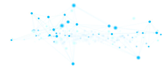 Poster - Neural network concept. Connected cells with links.