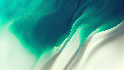 Wall Mural - wallpaper of green and white liquid color. abstract background. intricate modern pattern. simple bac