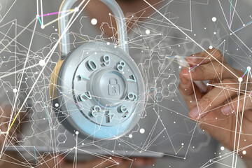 Aufkleber - security data code digital concept
