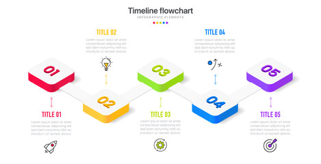 Poster - Timeline 3d infographic design with options or steps Infographics for business concept. Can be used for presentations workflow layout, banner, process, diagram, flow chart, info graph, annual report.