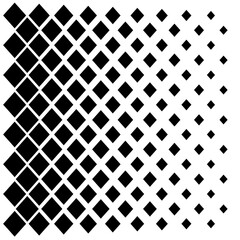 Wall Mural - Black rhombus pattern on white background, different sizes	