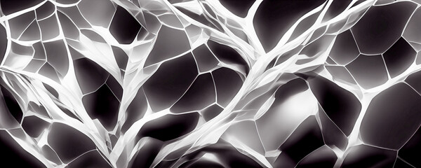 Wall Mural - 3D render abstract texture of the crystal vine work shines.