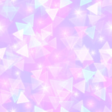Unicorn Pattern With Neon Triangles