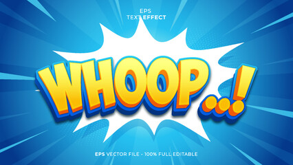 Whoop editable text effect font