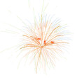 Red, orange and blue fireworks overlay