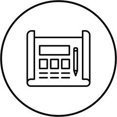 Sticker - Blueprint Line Icon