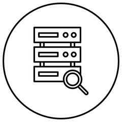 Wall Mural - Search Database Line Icon