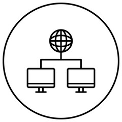 Poster - Worldwide Network Line Icon