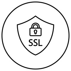 Sticker - SSL Line Icon