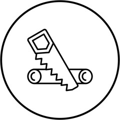 Sticker - Wood Cutter Line Icon