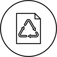 Canvas Print - Paper Recycle Line Icon