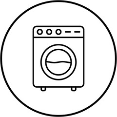 Sticker - Washing Machine Line Icon