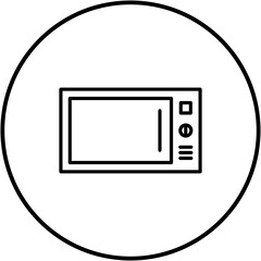 Wall Mural - Microwave Line Icon