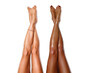 Group of beautiful, smooth diversity women's legs after laser hair removal. Treatment, technology concept
