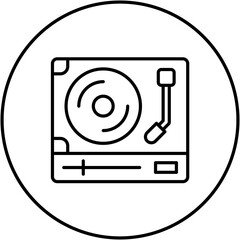 Poster - Turntable Line Icon