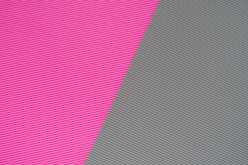 Gray and pink two tone color paper background with stripes. Abstract background modern hipster futuristic. Texture design