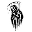 Isolated reaper tattoo Death Halloween season Vector