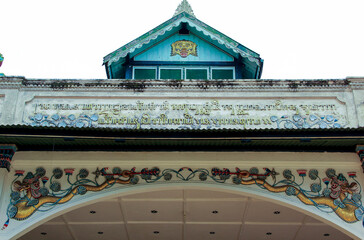 Close-up yogyakarta palace architecture