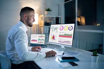 Aufkleber - Business Analyst Working Late