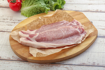 Raw pork steak for grill