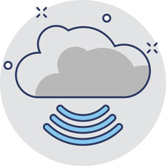 Wall Mural - Cloud Wifi Vector Icon