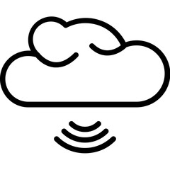 Wall Mural - Cloud Wifi Vector Icon