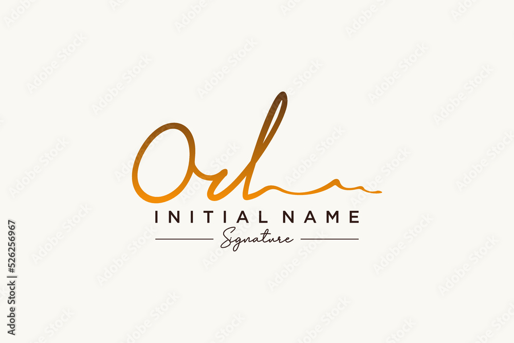 Ord Intials Initial OD signature logo template vector. Hand drawn Calligraphy ...