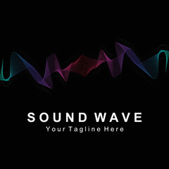 Wall Mural - Sound waves vector illustration