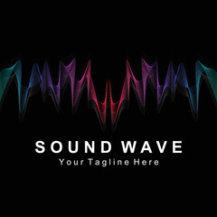 Wall Mural - Sound waves vector illustration