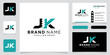 Initial JK drilling logo design vector template