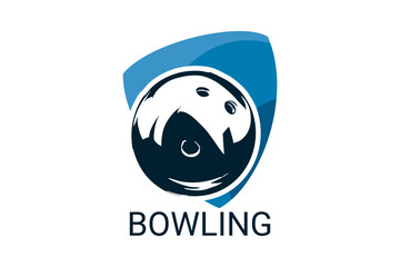 bowling sport vector line icon. playing bowling. sport pictogram, vector illustration.