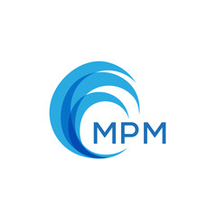Wall Mural - MPM letter logo. MPM blue image on white background. MPM Monogram logo design for entrepreneur and business. MPM best icon.
