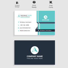 Wall Mural - Modern bussines card. Simple business card design. Creative and elegant business card design. Simple business card template