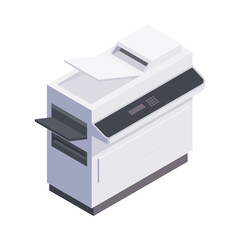 Sticker - Printer Isometric Illustration