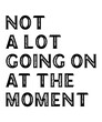 © Charvak - NOT A LOT GOING ON AT THE MOMENT is a vector design for printing on various surfaces like t shirt, mug etc.