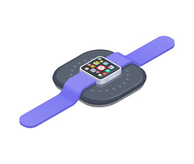 Canvas Print - Isometric Smartwatch Illustration