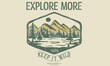 Mountain adventure vector graphic print design for apparel, sticker, poster, background and others. Mount outdoor t-shirt artwork design. Vintage artwork.