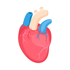 Sticker - Heart Isometric Illustration