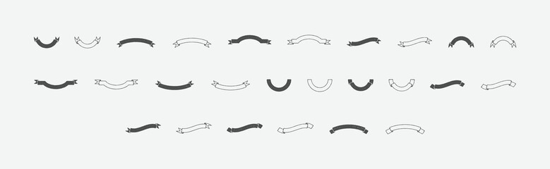 Poster - Ribbon set vector icon. Vector illustration ribbons sign symbol icon concept. Designed for web and app design interfaces.