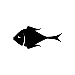 Canvas Print - fish silhoutte icon