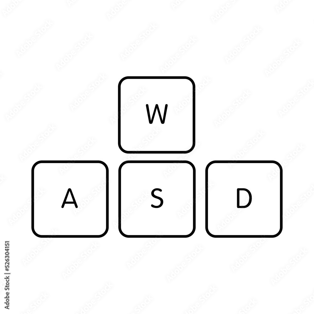 Keyboard WASD keys
