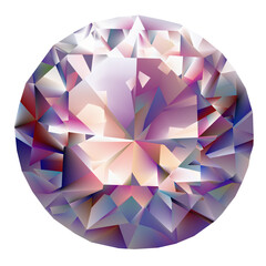 Wall Mural - Realistic colorful diamond illustration on white background - eps10 vector