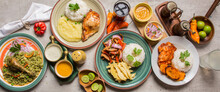 Buffet Table Peru Peruvian Gourmet Restaurant Popular Comfort Food