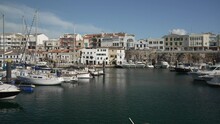 Marina And Historic Centre From Elevated Position, Ciutadella, Menorca, Balearic Islands